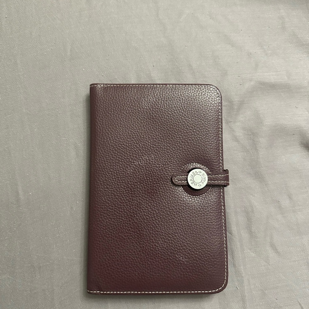 Hermes Brown Leather Key & Card Holder